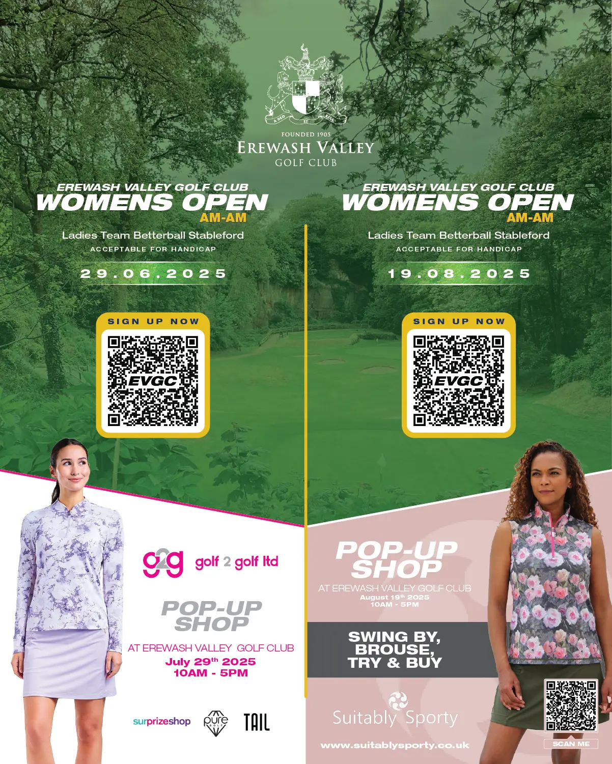 golf poster advertising the ladies opens in 2025